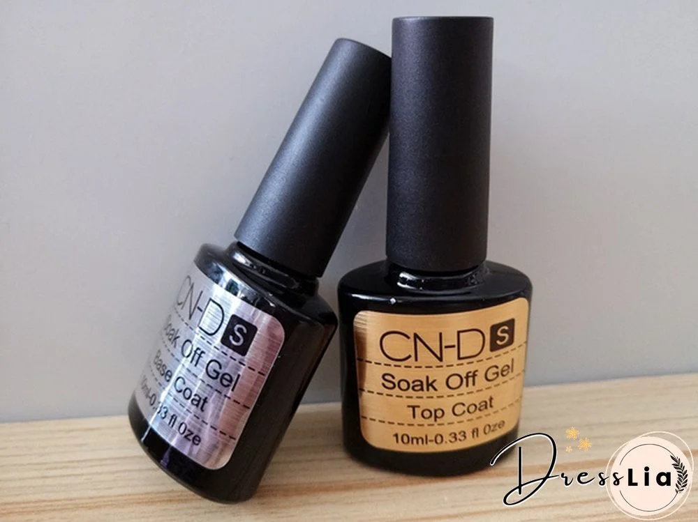 Top Coat/Base Coat Kit CND Gel Nail Polish Gorgeous Colors UV Gel Nail Polish Long-lastting Up to 30 Days