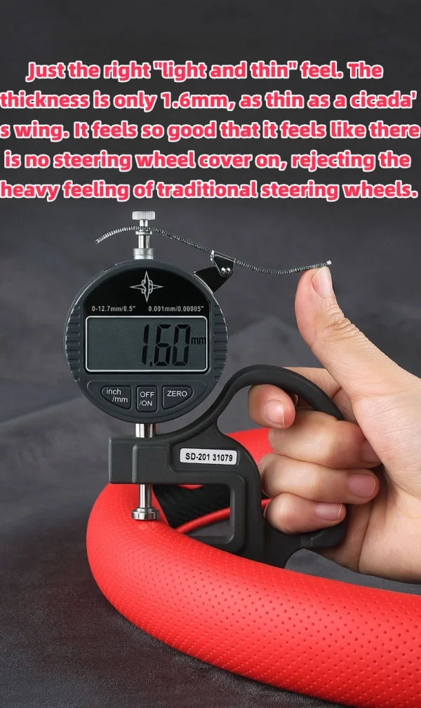 Ultra-thin 5D Suede Car Steering Wheel Cover