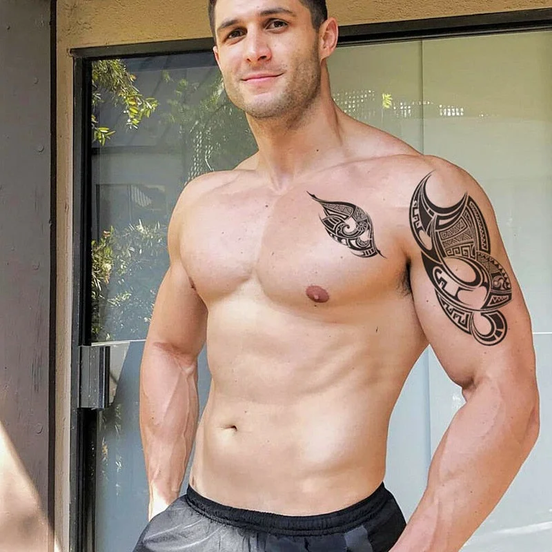 POLYNESIAN TEMPORARY TATTOO, SET OF 1, TRIBAL, MAORI, MENS, WOMENS, STICKER