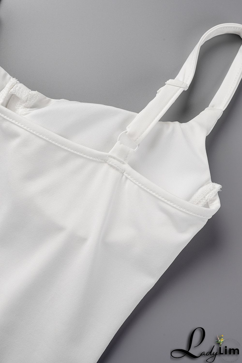 White Sexy Casual Solid Backless Spaghetti Strap Sleeveless Dress Dresses