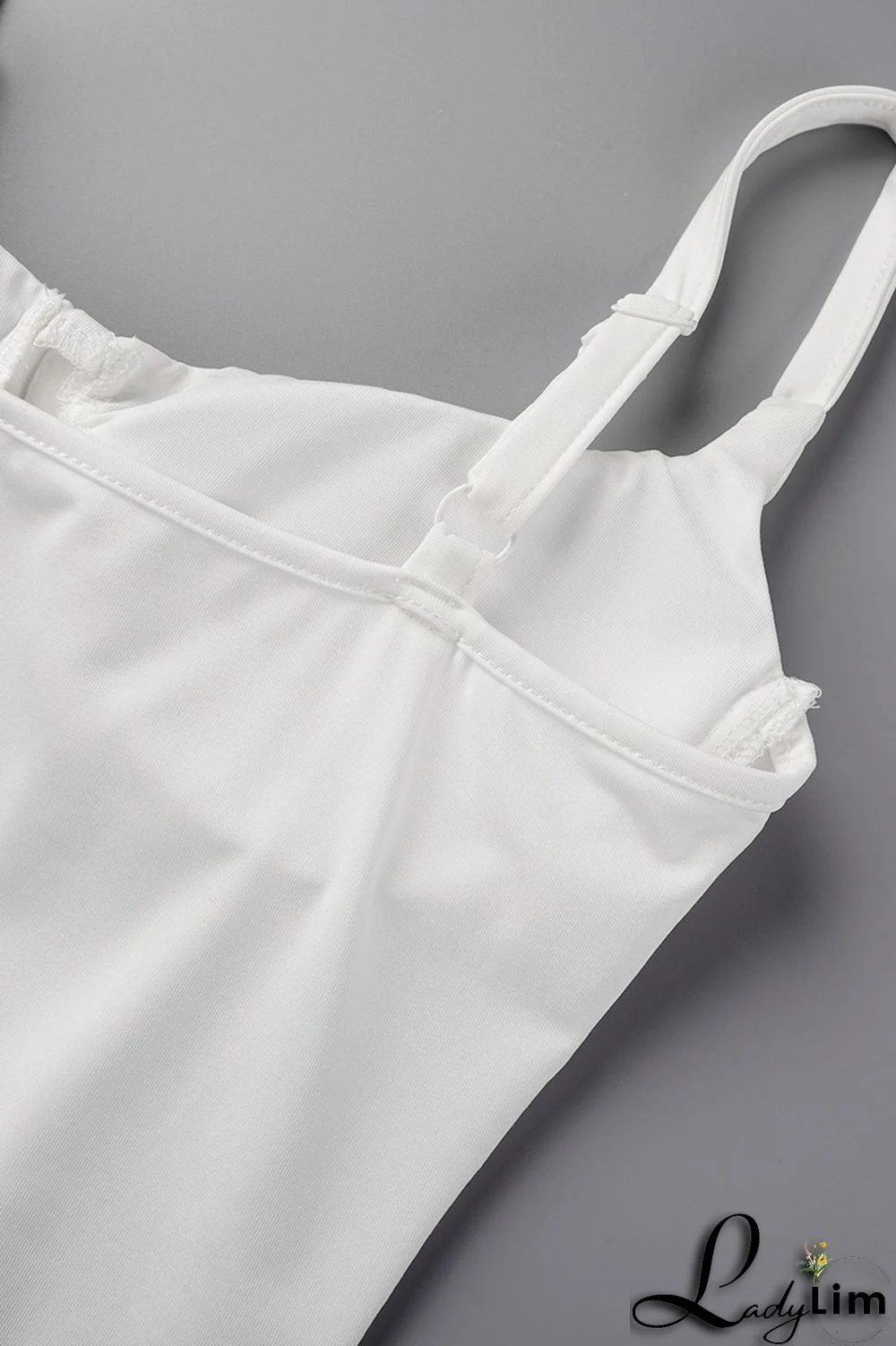 White Sexy Casual Solid Backless Spaghetti Strap Sleeveless Dress Dresses