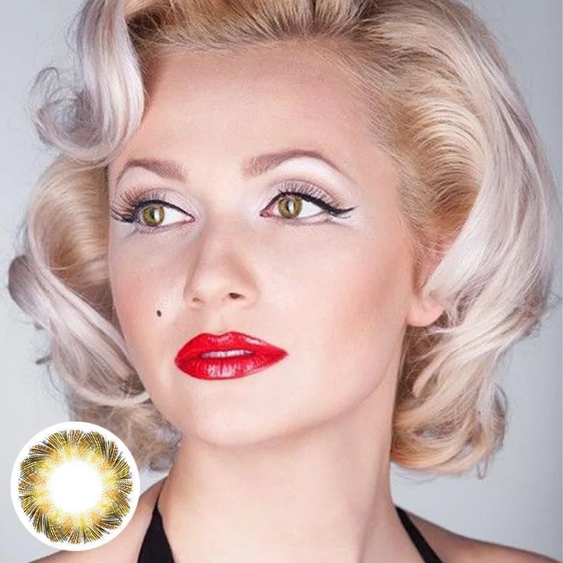 Marilyn Monroe pattern brown (12 months) contact lenses