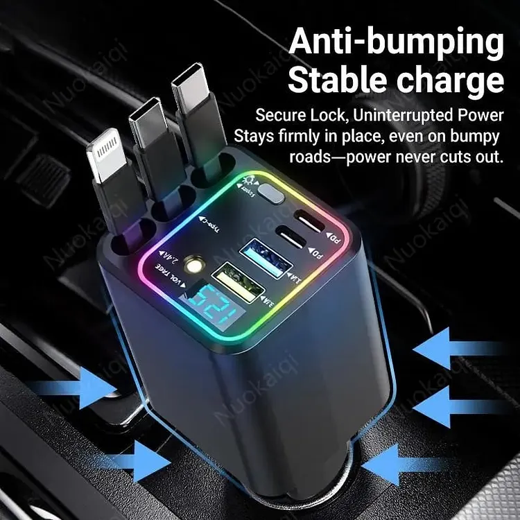 🔥Last Day Promotion 49% OFF🔥 - 7 in 1 Retractable Car Charger With Stary Lights 