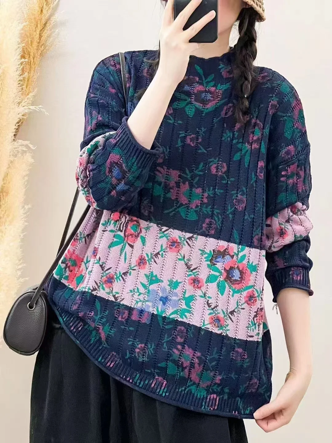 Chicfifth Sweater Women Winter Long Sleeve High Quality Autumn Vintage Top Knitted Cardigan