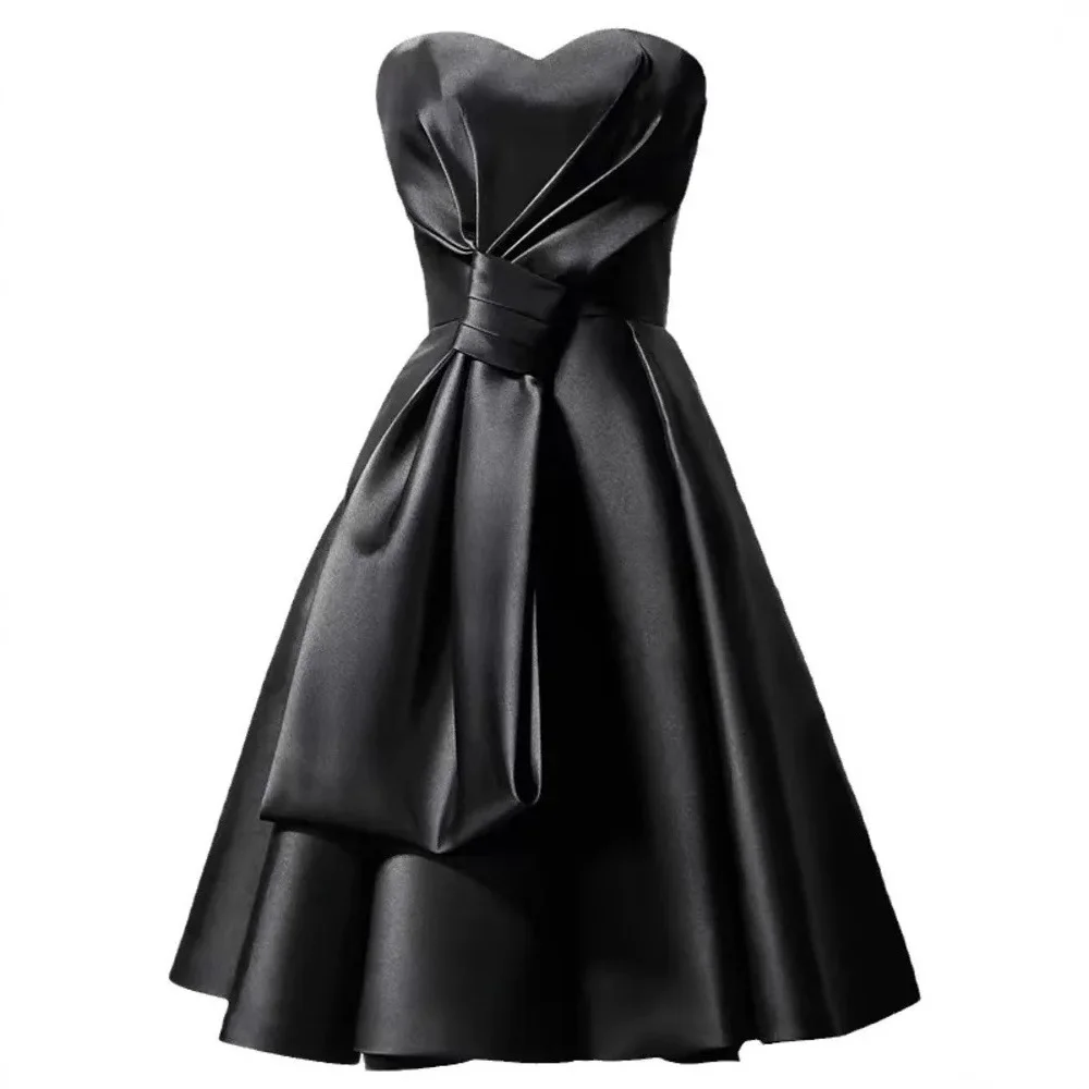 Brownm Brownm Black Temperament Dress Dress Short Texture Party Party Dress Dress Dress