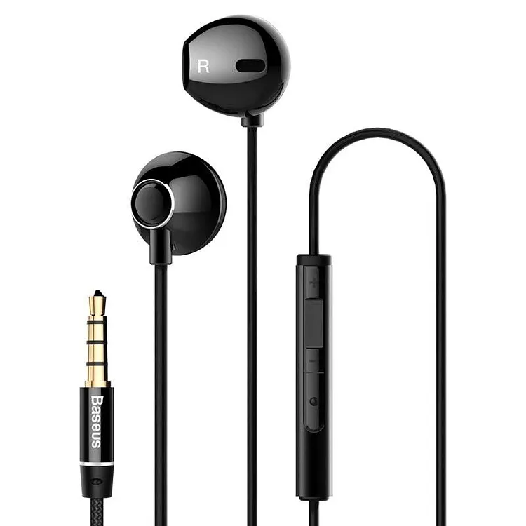 ⚡Baseus Wired Earphone In Ear Headset With Mic Stereo Bass Sound 3.5mm Jack Earphone Earbuds Earpiece For iPhone Samsung Xiaomi