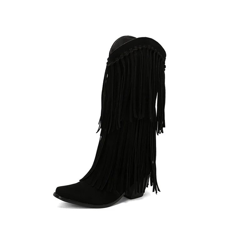 Women's Vintage Tassel Western Boots