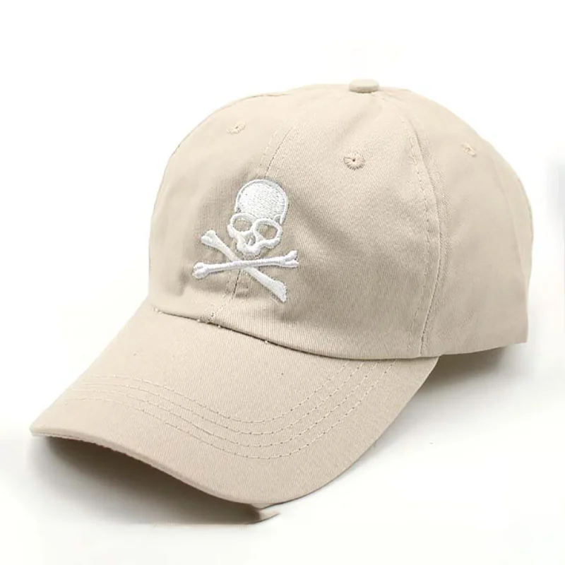Personalized Skull Embroidery Mens Casual Summer Cap