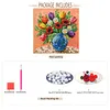 Framed Blue Vase -  DIY Button Art Painting Kit for Creativity DIY Pearl Dot Crafts for Gift Home Wall Decor 30*30CM