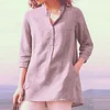 Gioiacombo&trade; Camicia casual da donna con colletto alla coreana per la primavera e l'estate