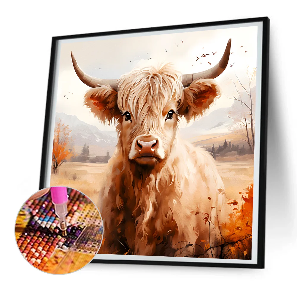 Diamond Painting - Full Round Drill - Highland Yak(Canvas|30*30cm)