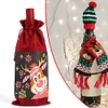5D DIY Special Shaped Drill Diamond Painting Christmas Deer Wine Bottle Bags Covers Kits