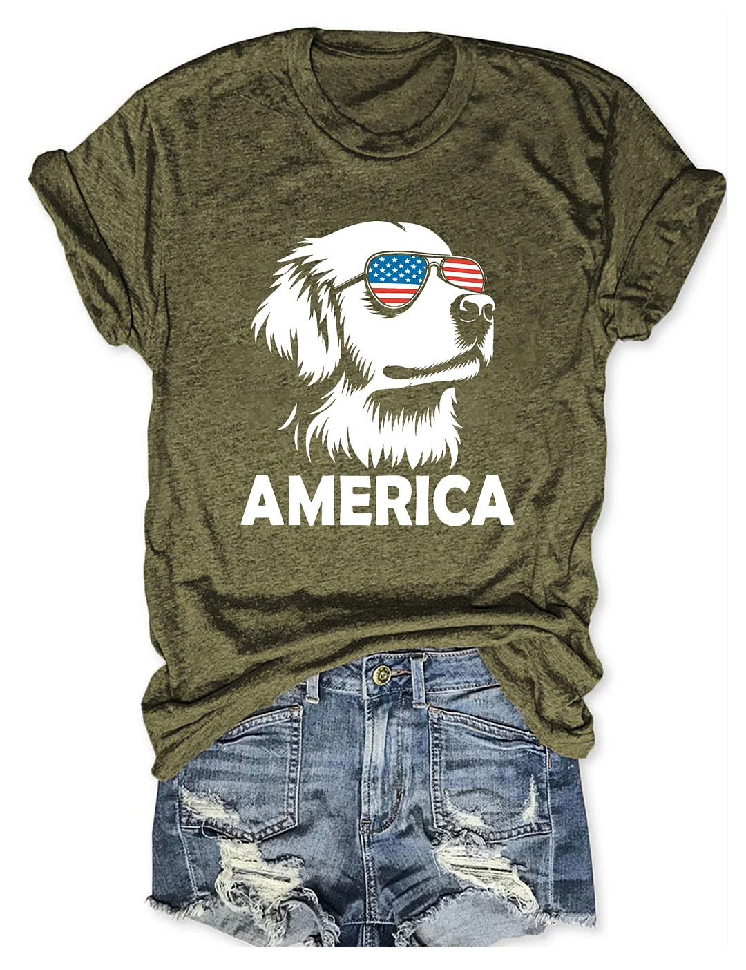 Golden Retriever America 4th Of July T-shirt