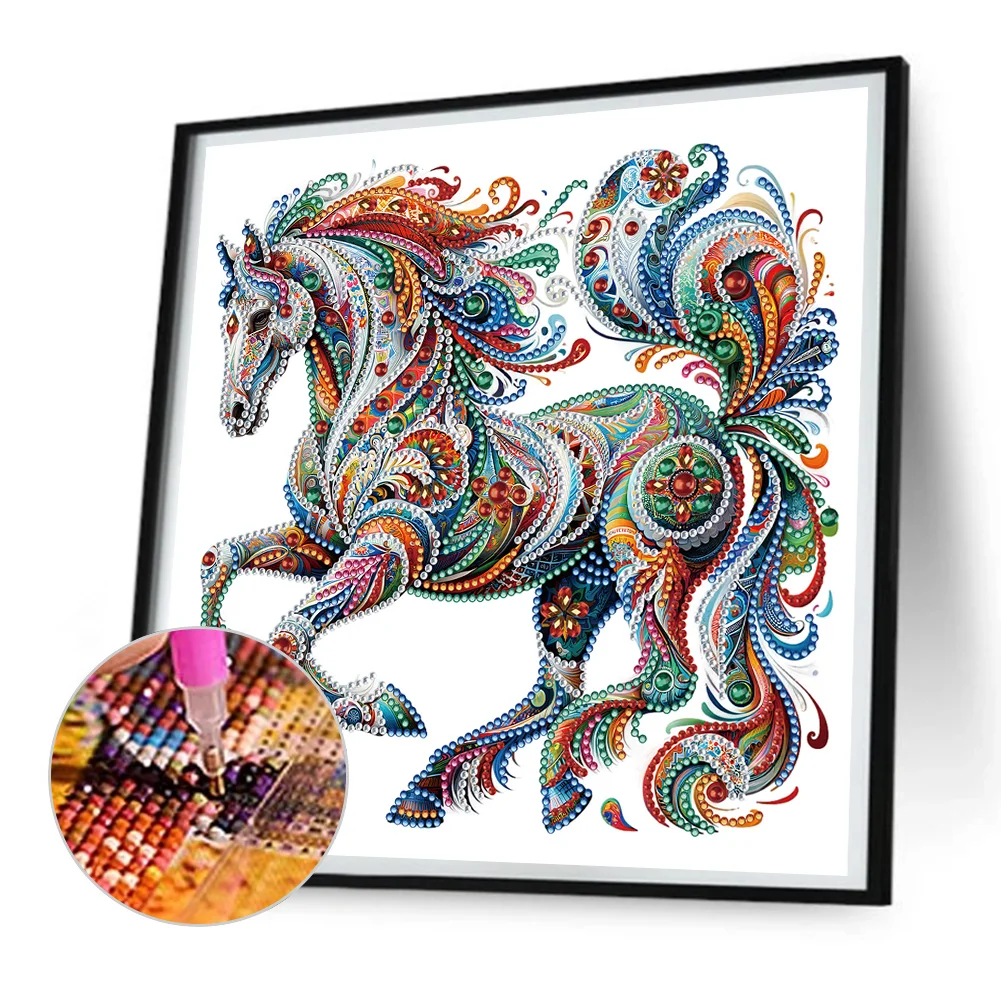 Diamond Painting - Partial Special Shaped Drill - Gorgeous Horse(Canvas|30*30cm)