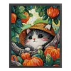 (US Local)Cat -14CT Stamped Cross Stitch Kit(37x47cm)