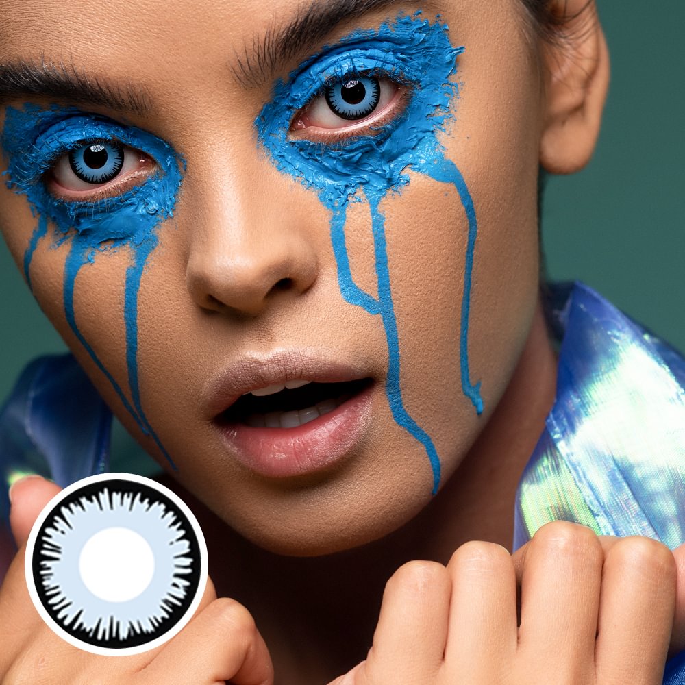 Lunar Eclipse Blue Contact Lenses For Women 14.5mm
