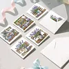 6Pcs Diamond Painting Lavender Garden Greeting Card Set with Envelopes for Birthdays Thanksgiving & Special Occasion