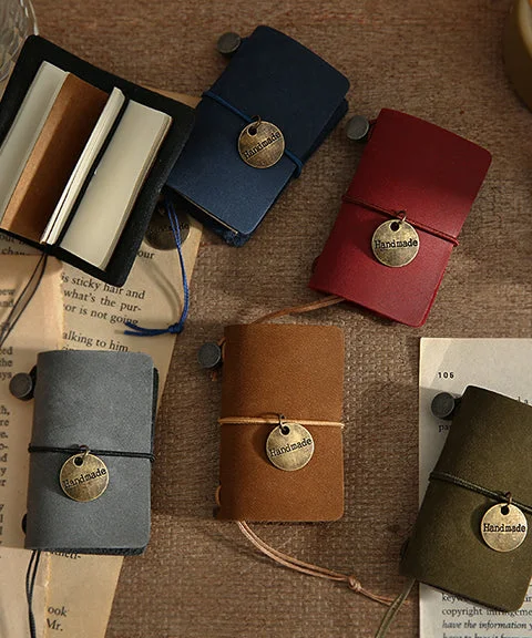 Handmade Leather Mini Bullet Journal-Himinee.com