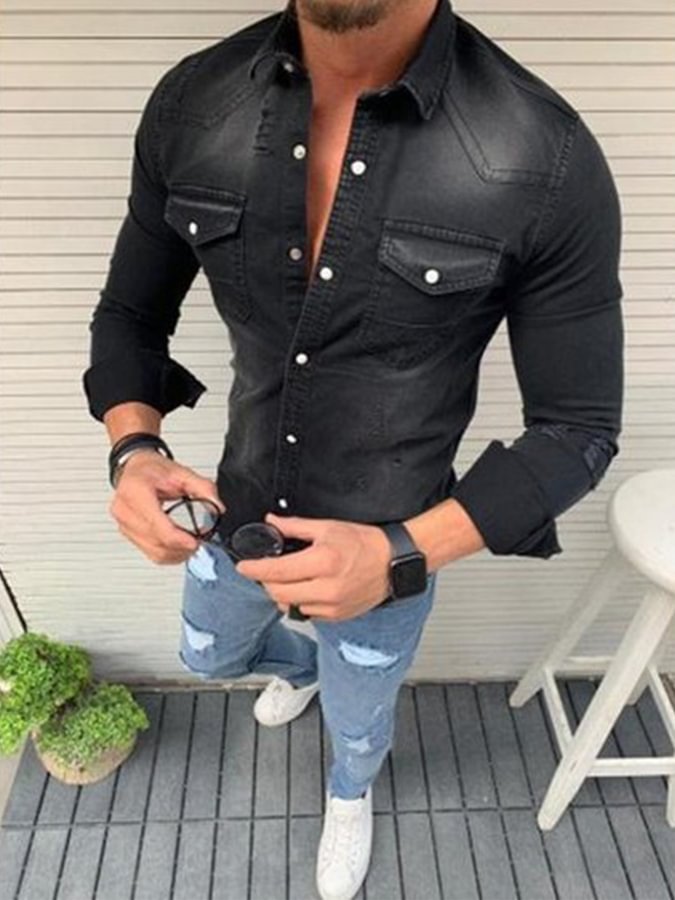 Men's Casual Cowboy Shirt