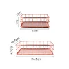 Mealivos Elegant Rose Gold Tie Collection Basket Rectangle Debris Girl Desktop table Storage Basket