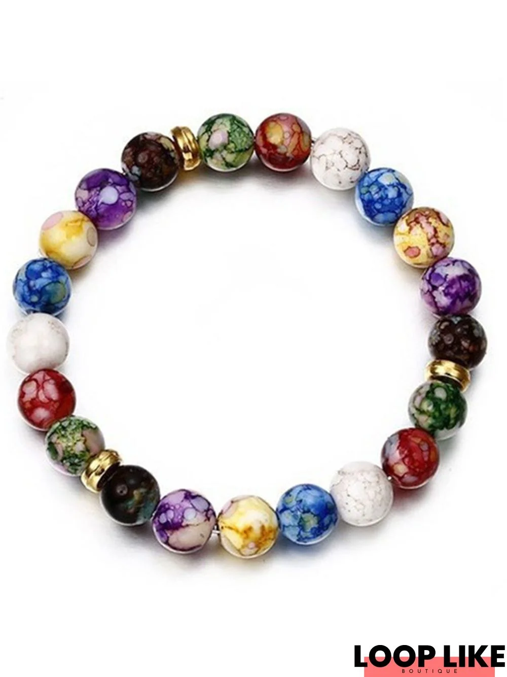 Leisure Ethnic Style Natural Mineral Colorful Beaded Bracelet