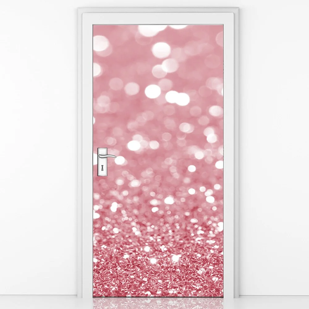 Athvotar 3D Mermaid Watercolor Scales Door Sticker Self Adhesive Wallpaper DIY Renovation Waterproof Poster Home Decor Decal