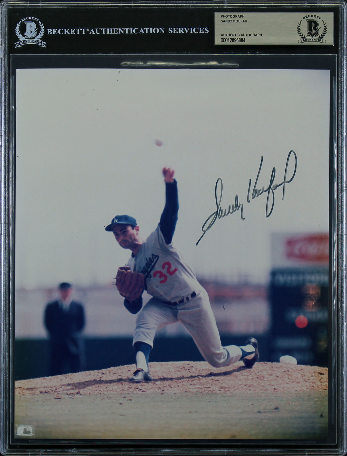 Dodgers Sandy Koufax Authentic Signed 8x10 Photo Poster painting Autographed BAS Slabbed