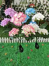 Solar LED Hydrangea Flower Light 10H Lighting Time Ground Plug Flower Light for Garden Pathway Patio Backyard Landscape Decor