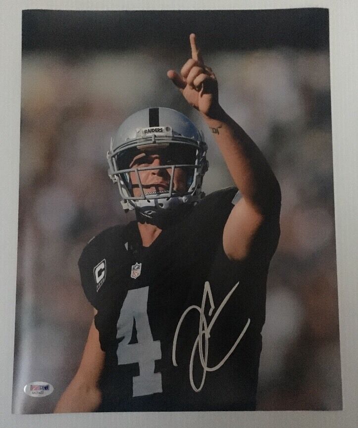 Derek Carr Signed Autographed 11x14 Photo Poster painting Oakland Raiders PSA/DNA COA 22