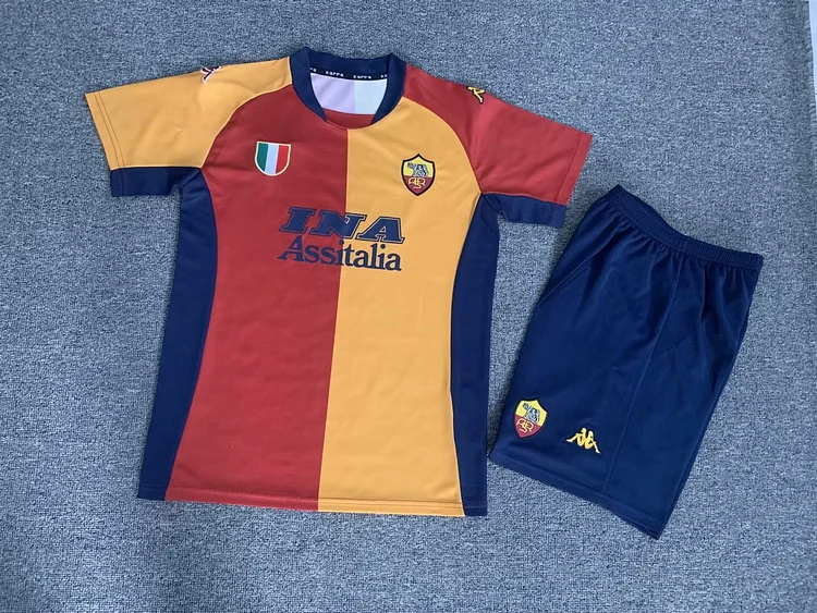 2001/02 Roma Home Retro - Kids Kit