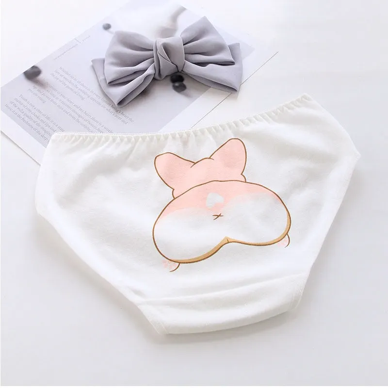Women's Cartoon Underwear Panties Cotton Underpants Mid Waist Seamless Female Briefs Little Fresh Girl's Underwear Briefs
