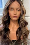 New Brown 360 Lace Frontal Wig Body Wave Human Hair Wigs