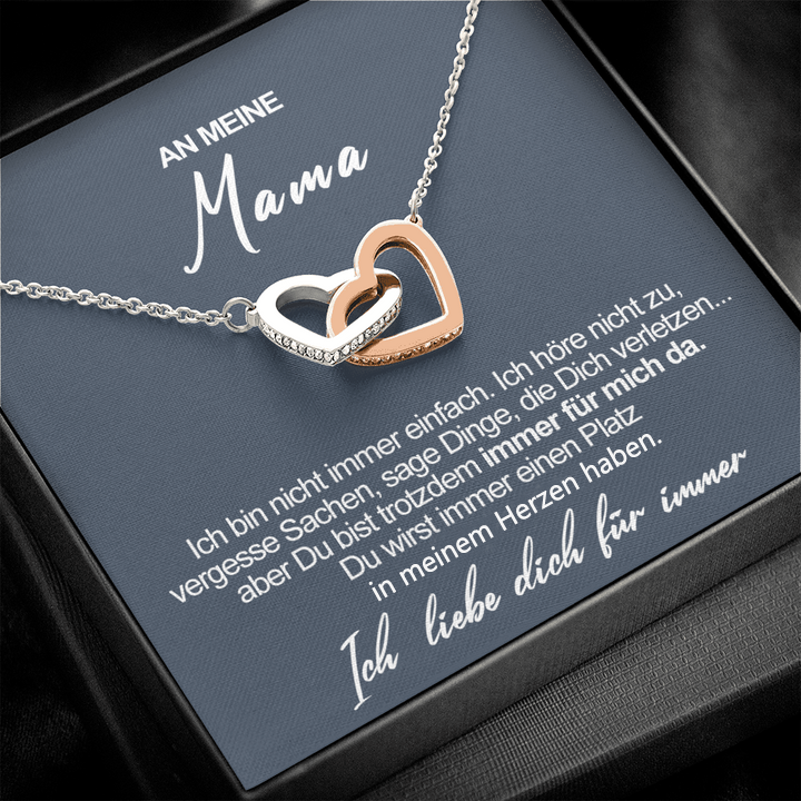 S925 Silber Halskette - An Meine Mama - Muttertag Geschenk mit Nachrichtenkarte 