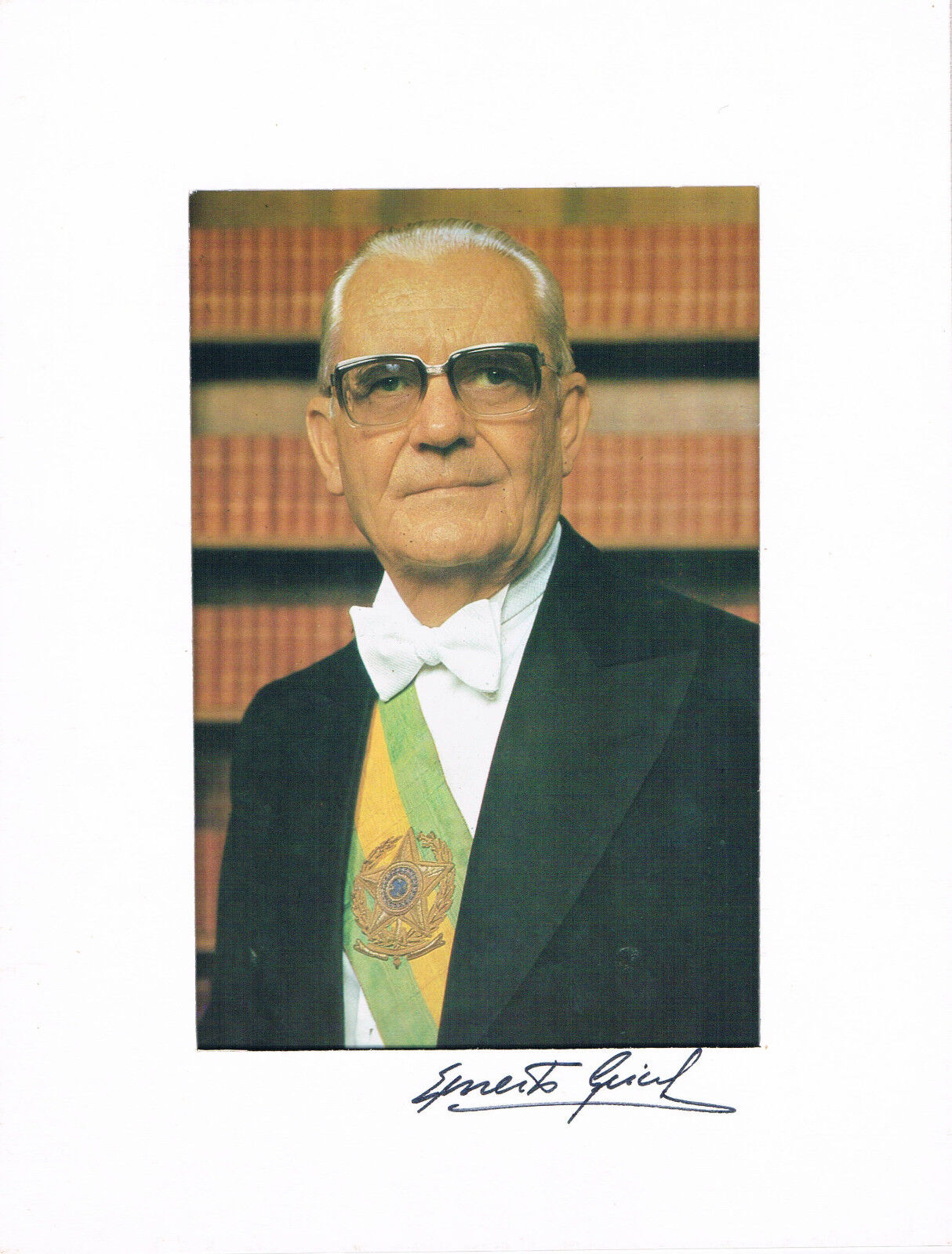 Brazil Pres. Ernesto Geisel 1907-95 signed passpartout 8x10