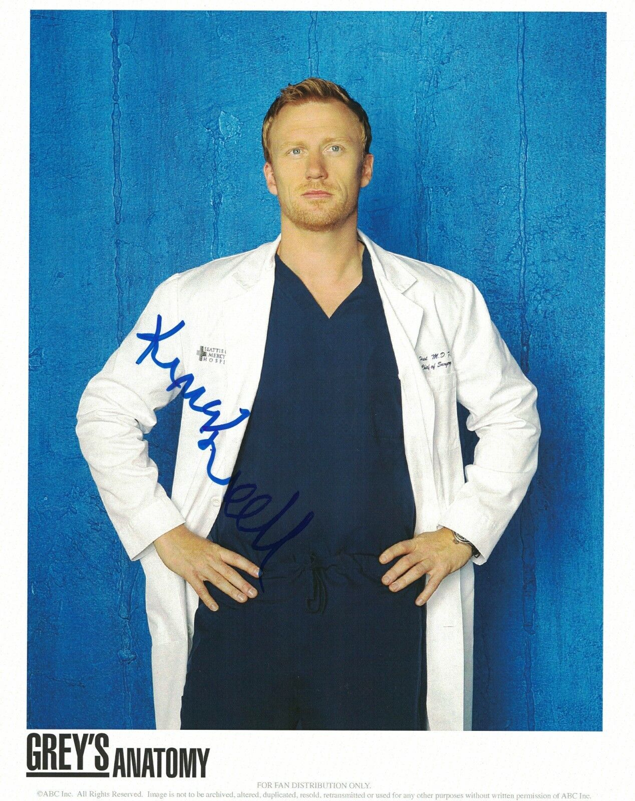 Kevin McKidd Signed Autographed 8x10 Photo Poster painting Actress Grey's Anatomy