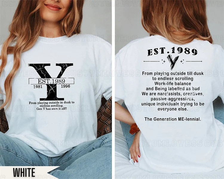 Custom Year Gen Y Women T-Shirt