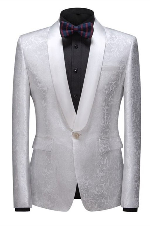 Unique Shawl Lapel One Button Slim Fit Wedding Suit For Men | Ballbellas Ballbellas