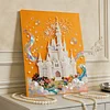 DIY Pearl Painting Castle for Home Decor with Frame(30x40cm)