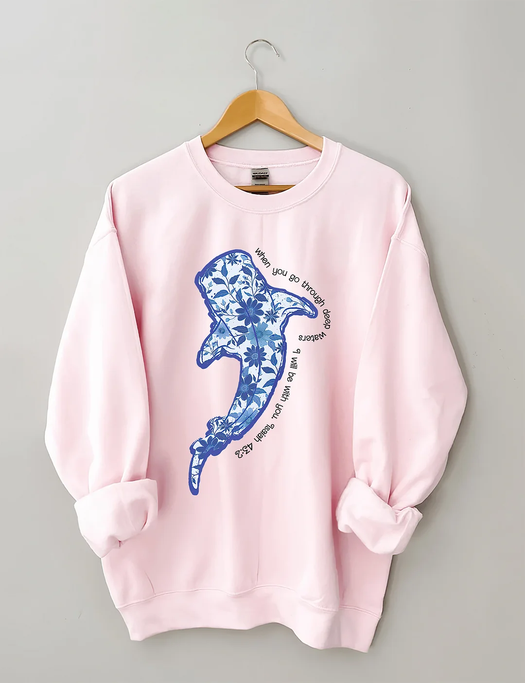 Vintage Whale Shark Floral Sweatshirt