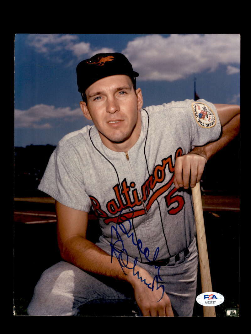 Brooks Robinson PSA DNA Coa Signed 8x10 Photo Poster painting Autograph