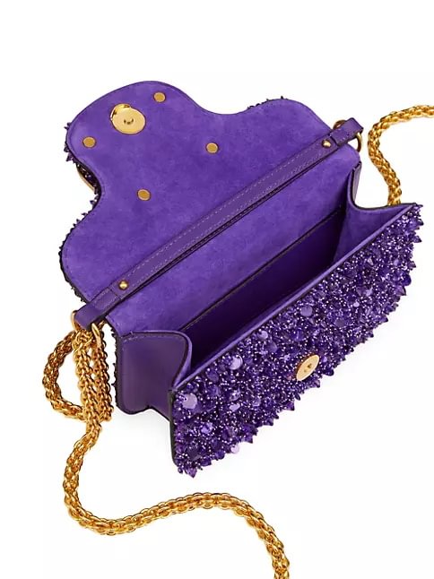 Valentino Garavani Small Loc&ograve; Shoulder Bag With 3D Embroidery