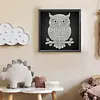 DIY Pearl Painting Owl for Home Wall Decor(25x25cm)