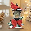 Diamond Painting Wooden Xmas Cardinal Desktop for Xmas Table Office Decor