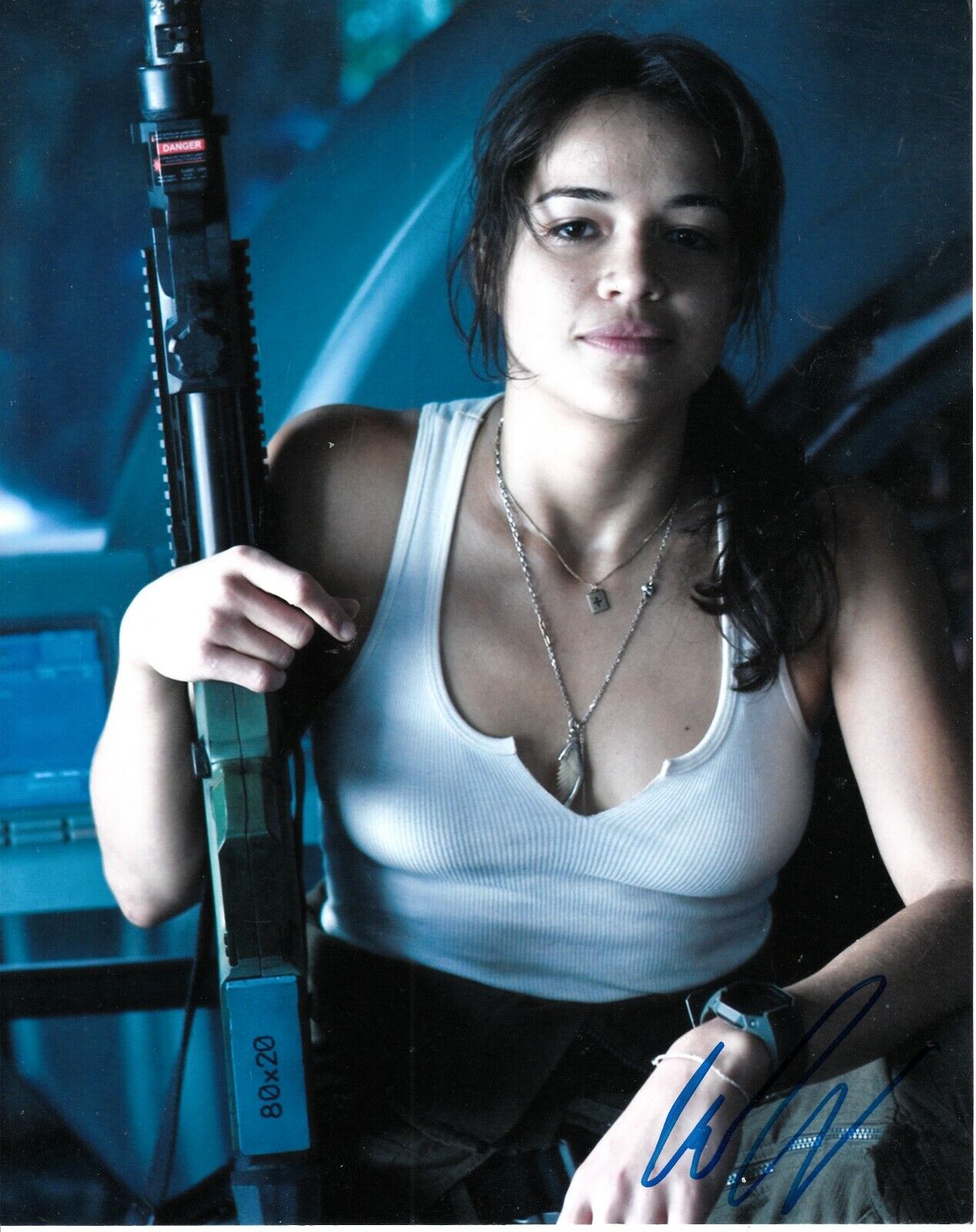 MICHELLE RODRIGUEZ SIGNED SEXY FAST AND FURIOUS Photo Poster painting UACC REG 242 (7)