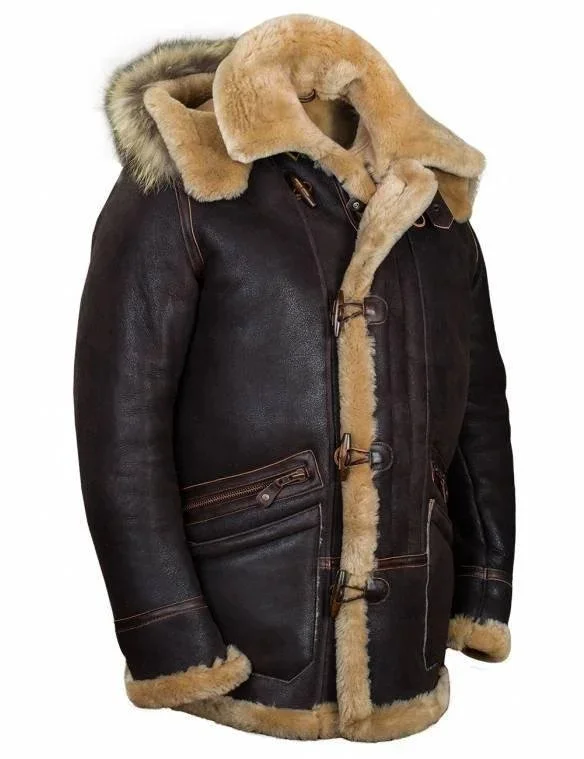🎄Christmas Sale🎄JACKET PILOT FROM SHEEPSKIN B-7 ARCTIC PARKA ART.208