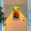Sunset Lamp Ceiling Spotlgiht Lighting Surface Mount Entryway Photo Painting Wall Sconces Angle Adjustable Red Halo Rotatable Ceiling Lamps for Bedroom Living Room Decor