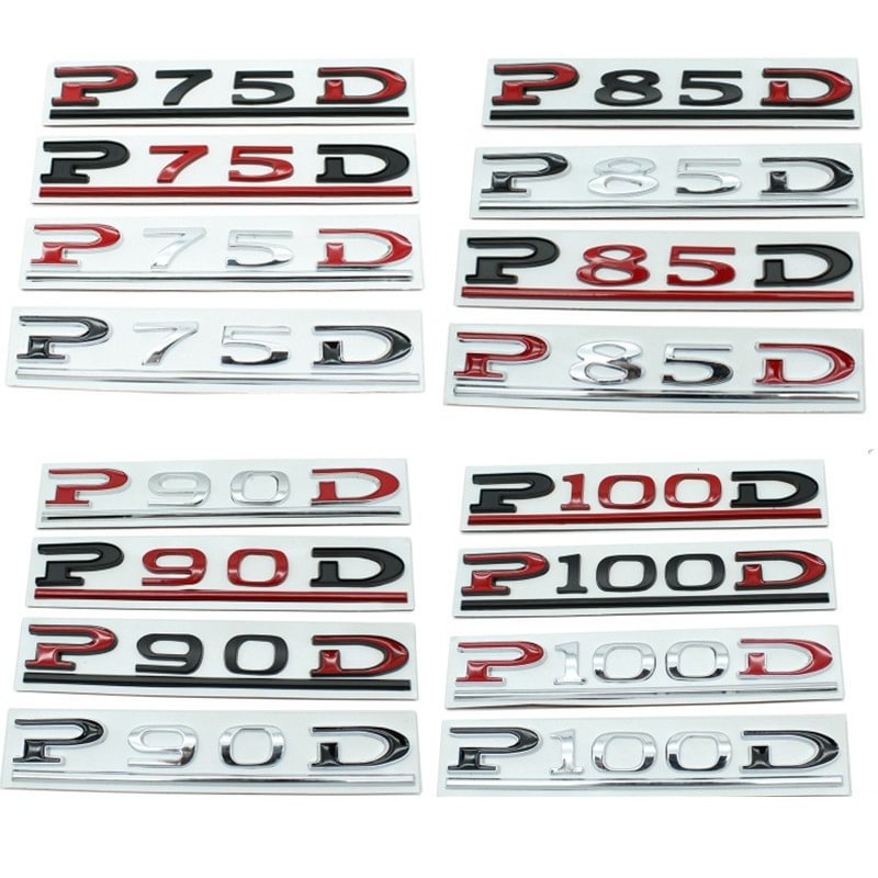 P75D P80D P90D P100D Badge Tesla Rear Trunk Lid Emblem Decal for Model 3 X S Y voiturehub dxncar