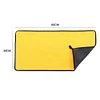 Car Wash Towel Absorbent Coral Fleece Towel for Home Cleaning Yellow+Grey