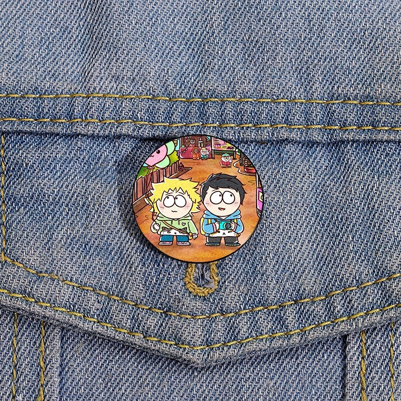 Cartoon Style Pin Cartoon Character Metal Printing Women’S Brooches