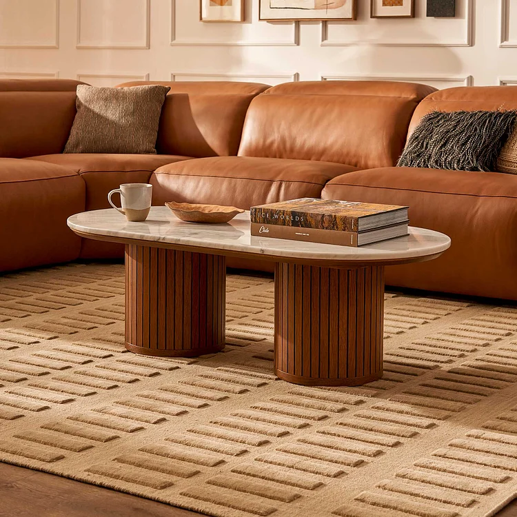 Harper Marble Rectangular Coffee Table